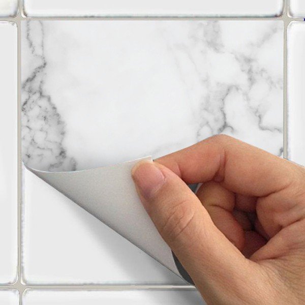 Komplet 4 nalepk Ambiance White Marble-image-1