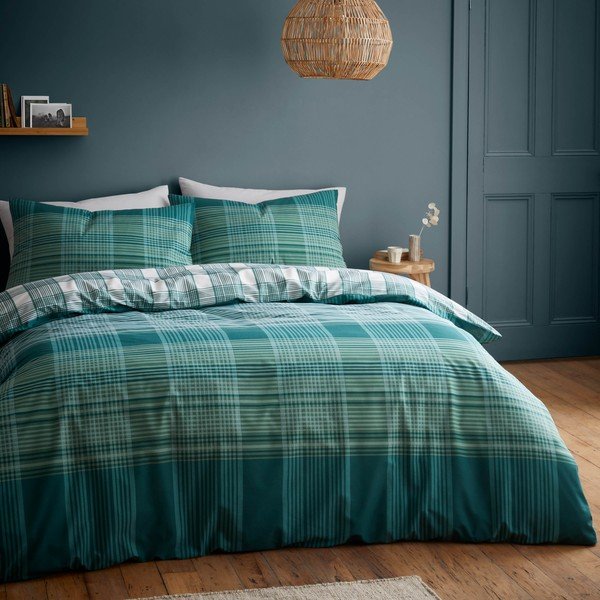 Zelena posteljnina 200x135 cm Roxburgh Kelso - Catherine Lansfield-image-2