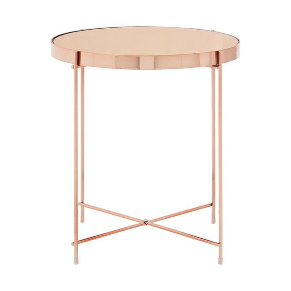 Okrogla stranska mizica s stekleno mizno ploščo ø 43 cm Allure – Premier Housewares