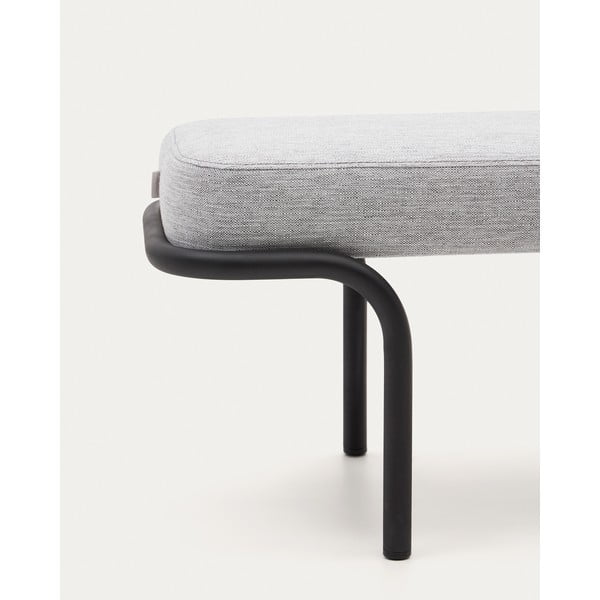 Svetlo siva klop Compo – Kave Home-image-1