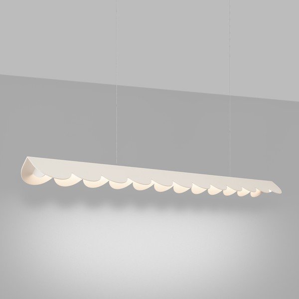 Bež aluminijasta LED viseča svetilka BISCUIT – Thoro-image-2