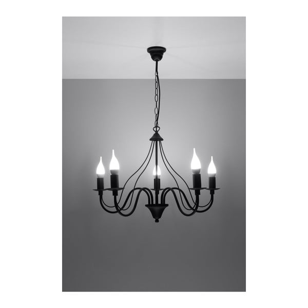 Črna viseča svetilka Sollux Fiorano 5-image-3