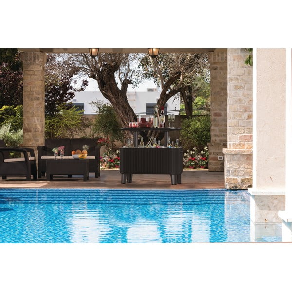 Plastična vrtna miza s prostorom za led 83.5x40 cm Bevy – Keter-image-1