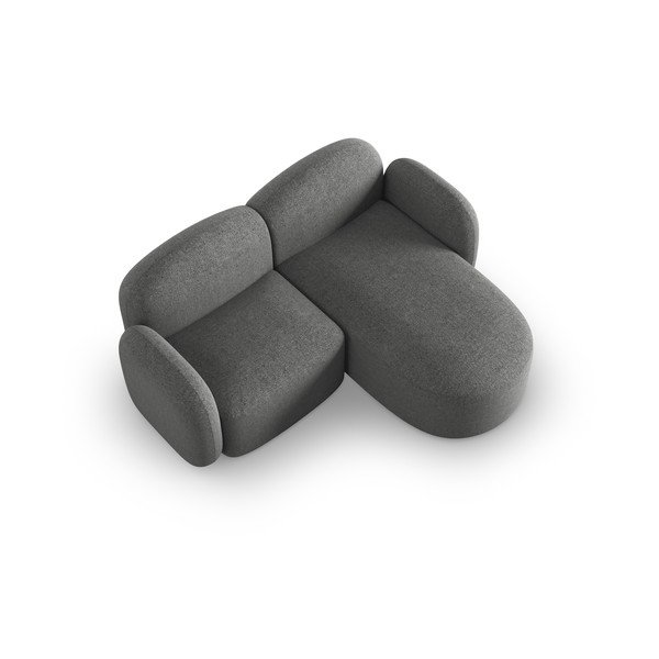 Temno siva kotna sedežna garnitura (desni kot) Blair – Micadoni Home-image-3