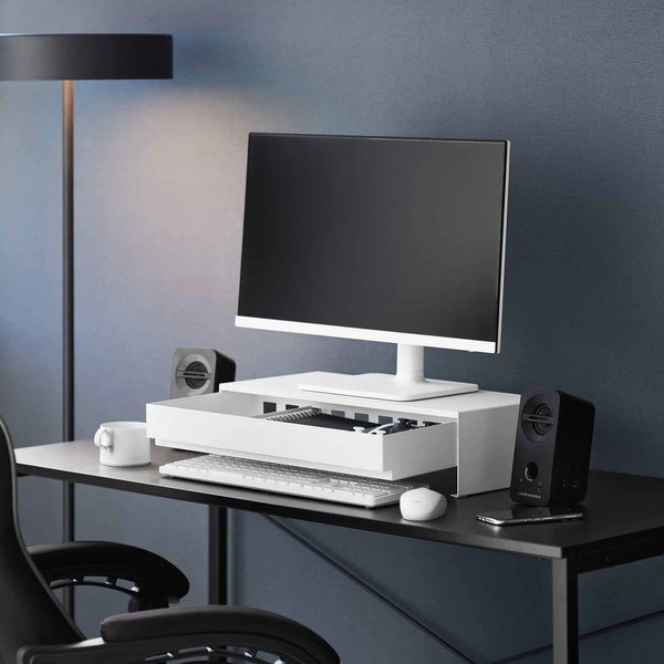 Belo kovinsko stojalo za monitor Tower – YAMAZAKI-image-2
