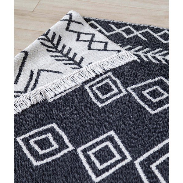 Črno-bela bombažna preproga Oyo home Duo, 60 x 100 cm-image-3