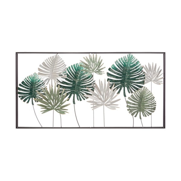 Kovinska viseča dekoracija s palmovimi listi Mauro Ferretti List, 134,5 x 68,5 cm