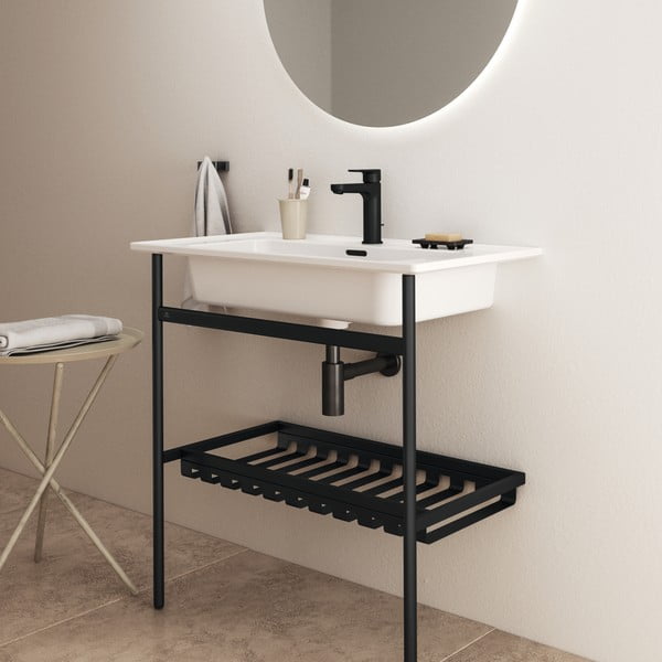 Črno kovinsko stojalo za pod umivalnik 76x84 cm Conca – Ideal Standard-image-4