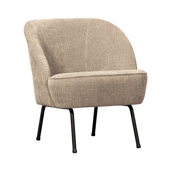 Bež fotelj iz šenilje Vogue – WOOOD