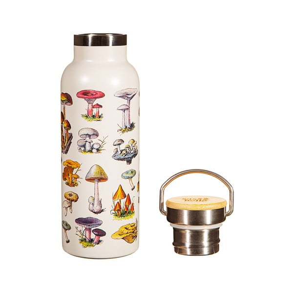 Kremasta otroška steklenička iz nerjavečega jekla 500 ml Vintage Mushroom - Sass & Belle-image-1