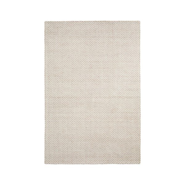 Kremno bela ročno tkana volnena preproga 160x230 cm Calira – Kave Home