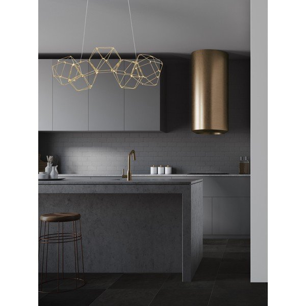 Aluminijasta LED viseča svetilka v zlati barvi Nebula – Nova Luce-image-1
