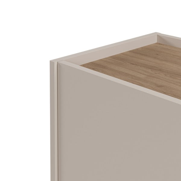 Kremno bela/naravna komoda v hrastovem dekorju 150x82,5x40,5 cm Lucile – Marckeric-image-3