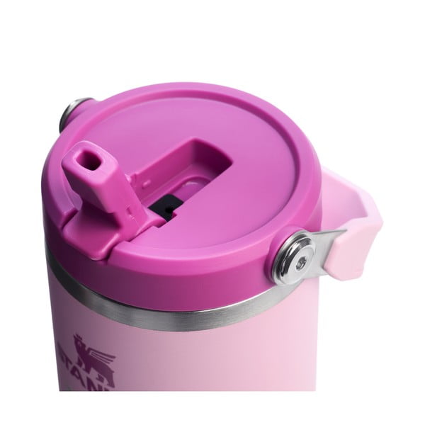 Rožnata termovka iz nerjavečega jekla 890 ml IceFlow™ Flip Straw 2.0 Tumbler Cherry Blossom – Stanley-image-3