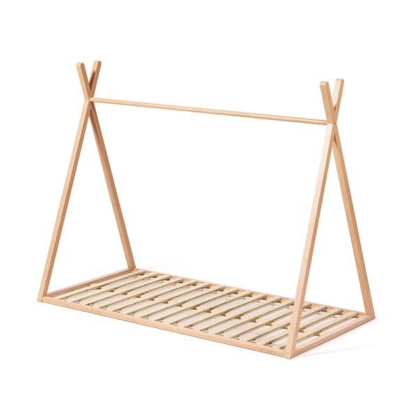 Otroška postelja iz masivne bukve v obliki hiške z letvenim dnom 90x190 cm v naravni barvi Maralis – Kave Home