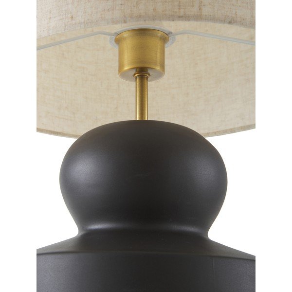 Namizna svetilka iz črne in bež keramike Westwing Collection Georgina, višina 52 cm-image-2