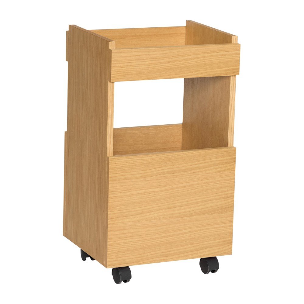 Servirni voziček na kolesih v hrastovem dekorju 35x40 cm Forma
