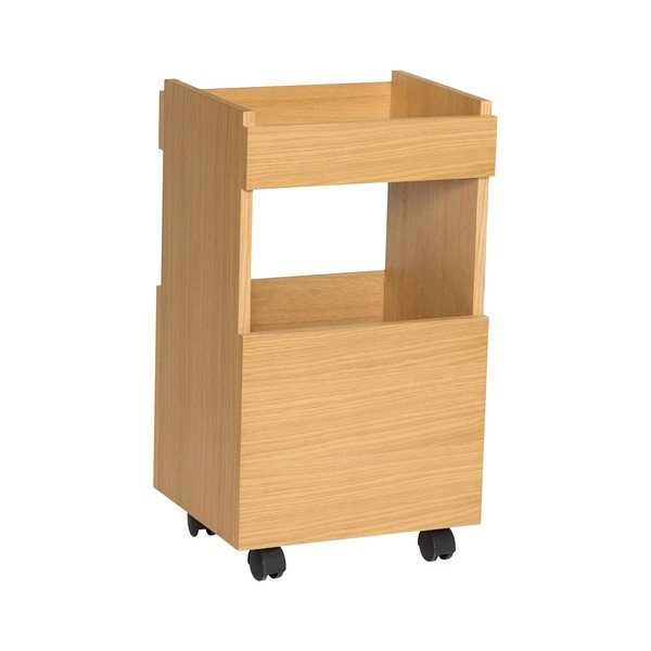 Servirni voziček na kolesih v hrastovem dekorju 35x40 cm Forma – Hübsch