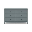 Prašno zelena komoda iz masivnega bora 130x80x45 cm Misti – Marckeric