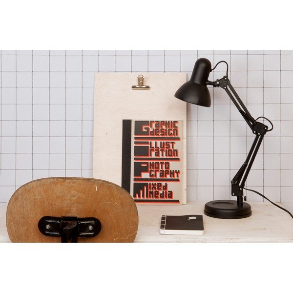 Črna namizna svetilka Leitmotiv Hobby, ø 12,5 cm-image-3