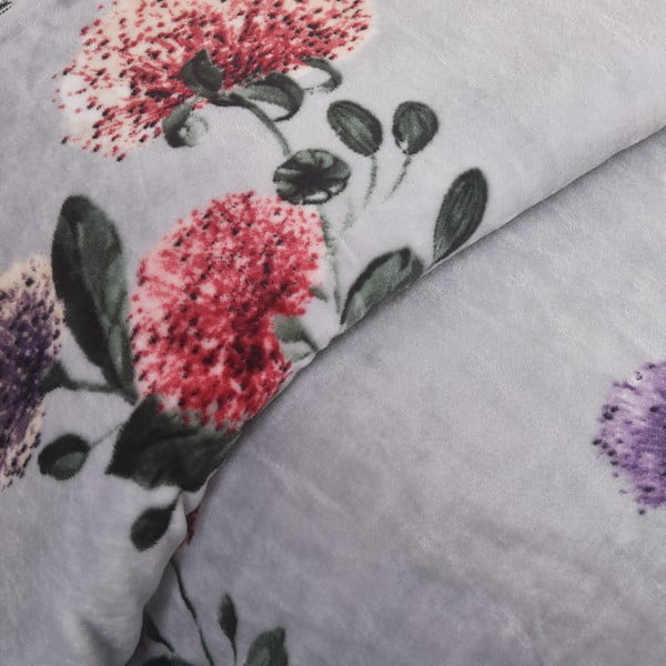 Svetlo siva enojna posteljnina iz mikropliša 140x200 cm Margot – My House-image-3