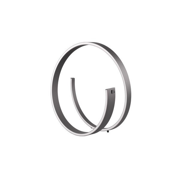 Črna LED namizna svetilka z glasovnim upravljanjem s pomočjo mobilne aplikacije s kovinskim senčilom (višina 45 cm) Cinardi – CINQUE-image-1