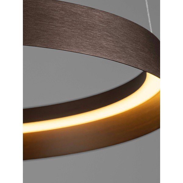 Rjava aluminijasta LED zatemnitvena viseča svetilka s senčilom iz akrilnega stekla ø 45 cm Ormi – Nova Luce-image-2