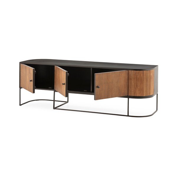 TV omarica iz masivnega manga v naravni barvi 160x55x40 cm Curve – MOME-image-3
