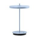 Svetlo modra kovinska LED namizna svetilka s kovinskim senčilom (višina 31 cm) Asteria Move – UMAGE