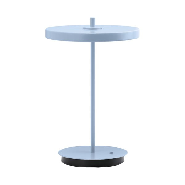 Svetlo modra kovinska LED namizna svetilka s kovinskim senčilom (višina 31 cm) Asteria Move – UMAGE