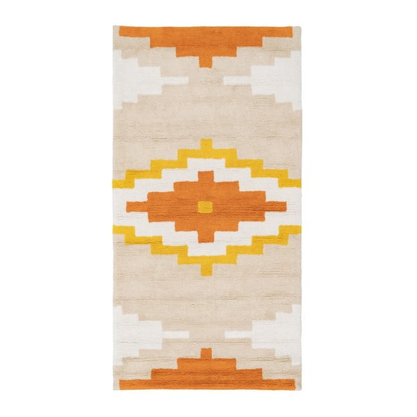Oranžen pralen bombažen tekač 90x175 cm Azteca – Ixia