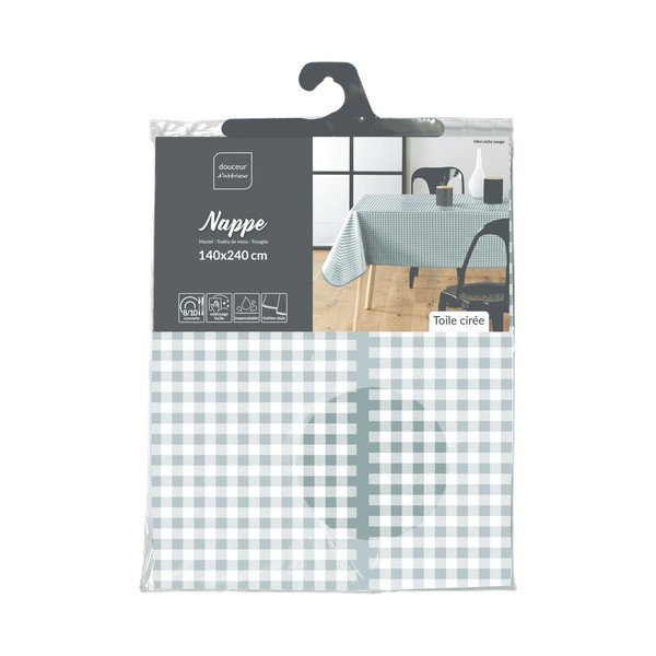 Povoščen namizni prt 160x160 cm Mini Vichy – douceur d'intérieur