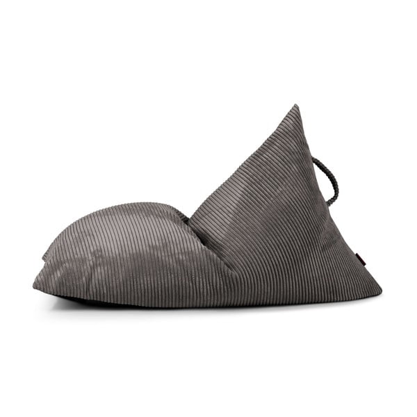 Temno siva otroška vreča za sedenje iz rebrastega žameta Razzy – SLOWDOWN