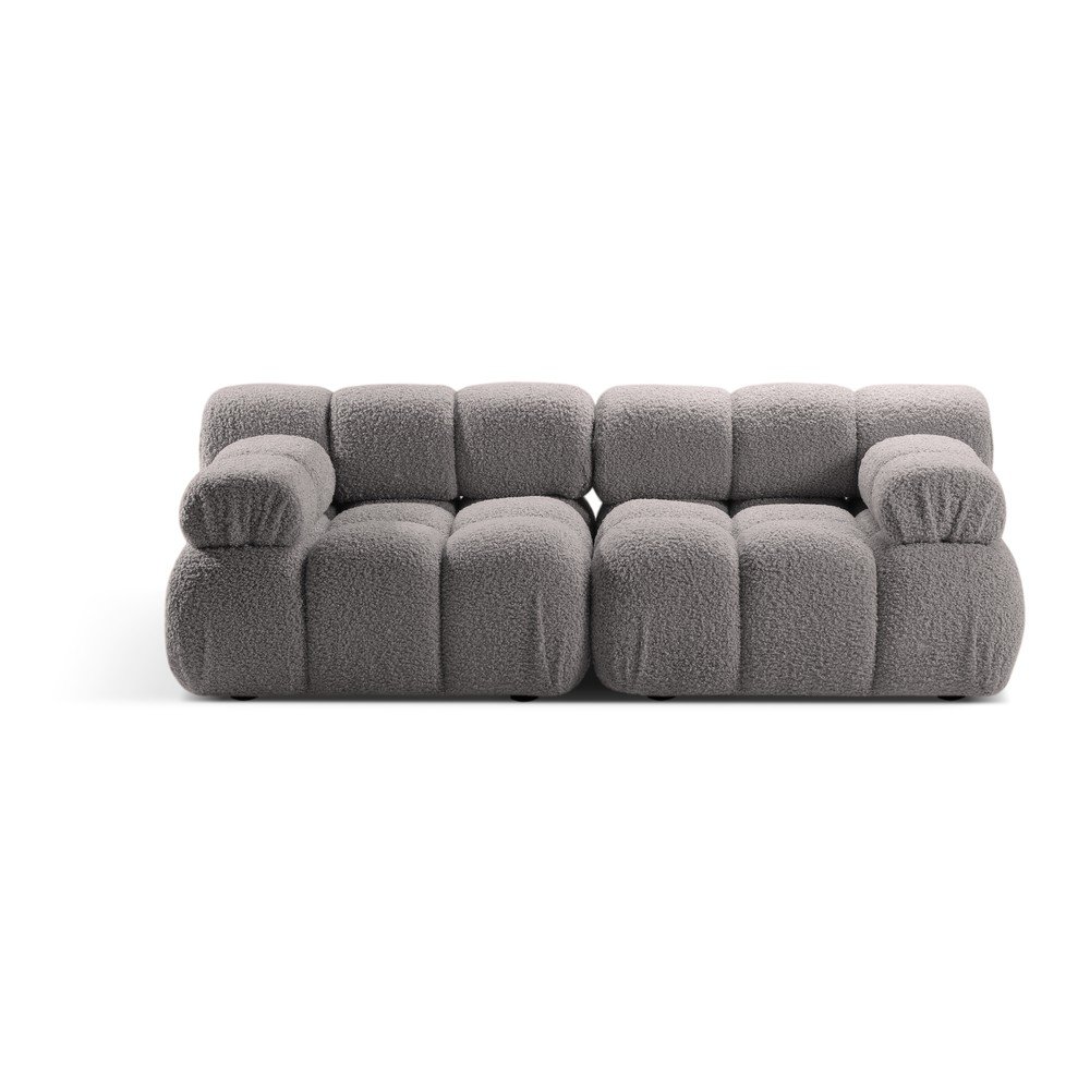Siva garnitura iz tkanine bouclé Bellis – Micadoni Home