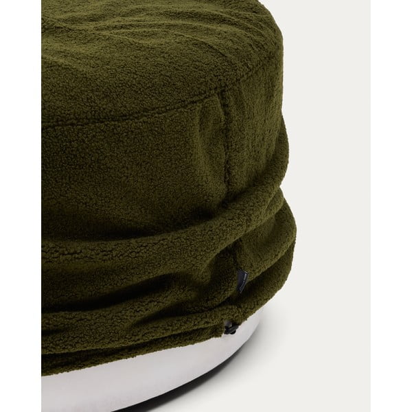 Zelen tabure iz tkanine bouclé Kaeli – Kave Home-image-2