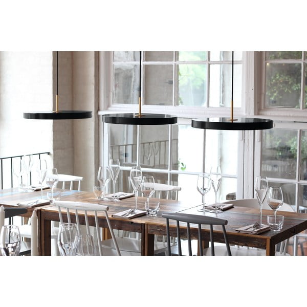 Črna LED viseča svetilka s kovinskim senčnikom ø 31 cm Asteria Mini – UMAGE-image-3