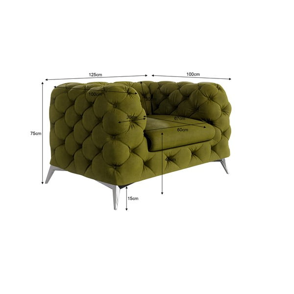 Zelen žameten fotelj Chelsea – Ropez-image-3