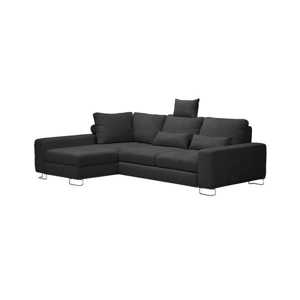 Temno siva kotna raztegljiva sedežna garnitura Windsor & Co Sofas, levi kot Alpha-image-4