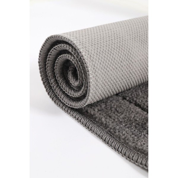 Antracitno sive kopalniške preproge v kompletu 2 ks 50x80 cm Kareli – Foutastic-image-4