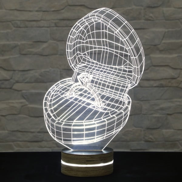 3D namizna svetilka Marry me