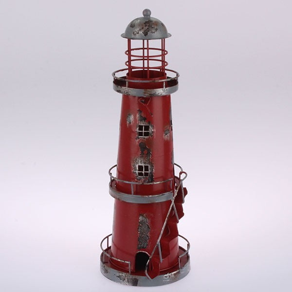 Kovinski viseči svečnik Rdeči svetilnik, 32 cm