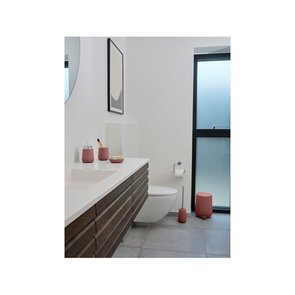Svetlo rdeča porcelanasta WC ščetka Nova – Zone-image-1