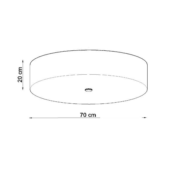 Črna stropna svetilka s steklenim senčnikom ø 70 cm Herra - Sollux-image-4