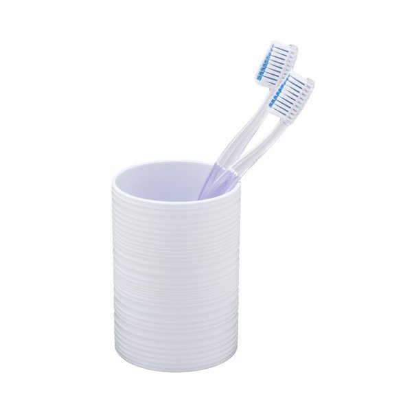 Bel plastičen lonček za zobne ščetke Lyon – Allstar-image-1