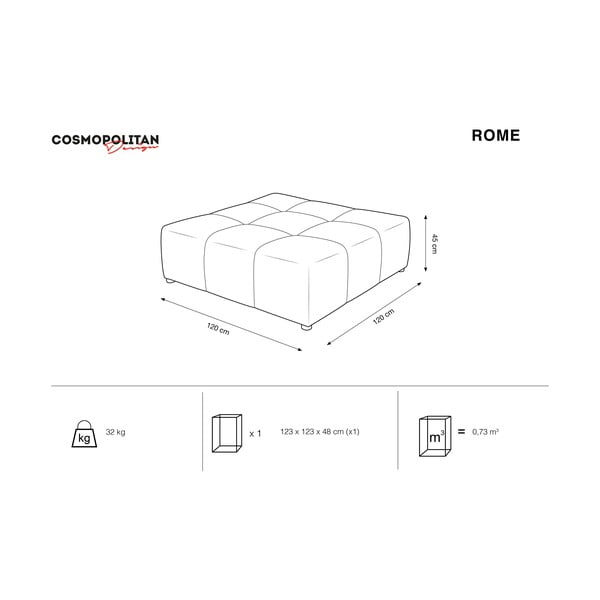Modri kavč modul Rome - Cosmopolitan Design -image-4