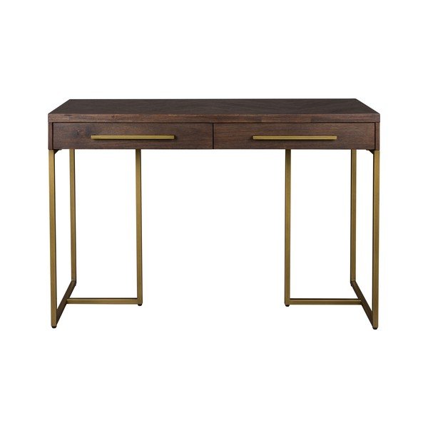 Stranska mizica v dekorju akacije v temni naravni barvi 45x120 cm Class – Dutchbone