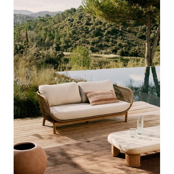 Bež oblazinjen vrtni kavč Catalina – Kave Home-image-1