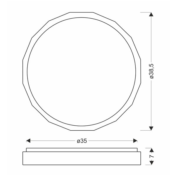 LED stropna svetilka v naravni barvi ø 38,5 cm Cadix – Candellux Lighting-image-1