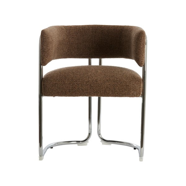 Rjav kovinski jedilni stol z nasloni za roke Adante – Light & Living-image-4