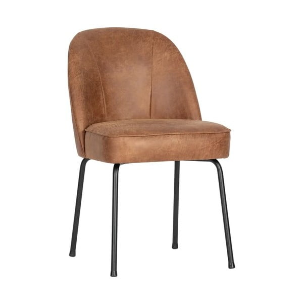 Usnjeni jedilni stoli v kompletu 2 ks v konjak rjavi barvi Vogue – WOOOD